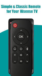 Simple and classic remote interface for Hisense TVs