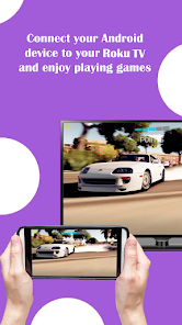 Connect an Android device to a Roku TV for mirrored gameplay