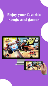 Phone mirroring a racing game to a TV display