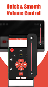 Quick and smooth volume control on the TCL remote interface